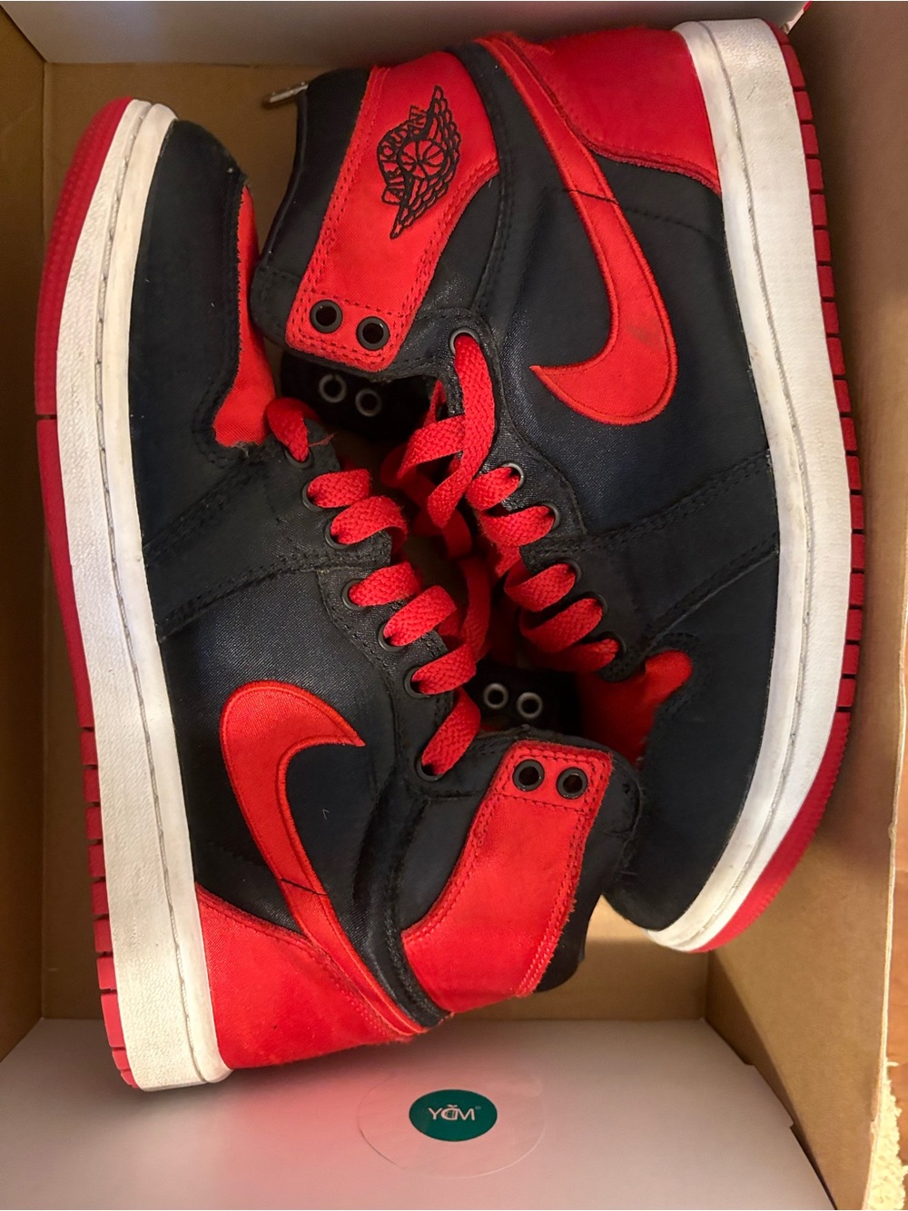 Nike High-Top Sneakers in Black and Red